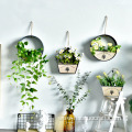 canasta de flores de decoración de pared de planta de simulación redonda simple